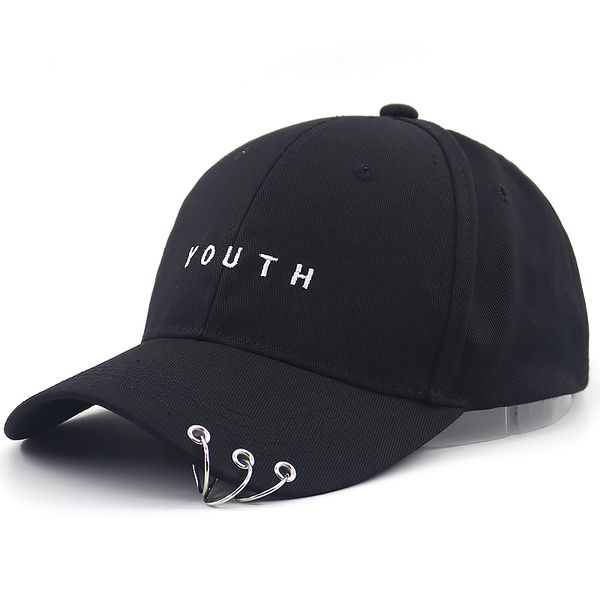 new youth baseball cap with 3 iron rings cotton adjustable black hip hop caps women men outdoor travel hiking snapback hat, Blue;gray
new youth baseball cap with 3 iron rings cotton adjustable black hip hop caps women men outdoor travel hiking snapback hat, Blue;gray
