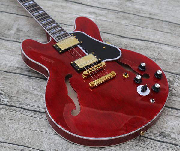 custom quality electric guitar jazz semi hollow body guitars wine red varitone
custom quality electric guitar jazz semi hollow body guitars wine red varitone