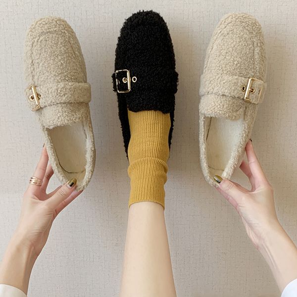 shoes woman flats slip-on women's moccasins casual female sneakers modis round toe loafers fur shallow mouth all-match dress, Black
shoes woman flats slip-on women's moccasins casual female sneakers modis round toe loafers fur shallow mouth all-match dress, Black