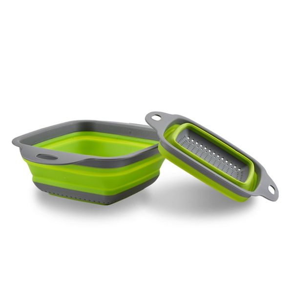 practical 2pcs/set foldable soft silicone collapsible colander fruit vegetable strainer square basket home kitchen tool
practical 2pcs/set foldable soft silicone collapsible colander fruit vegetable strainer square basket home kitchen tool