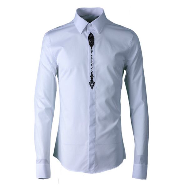 three nine eight middle guofeng men's wear door edge feather brother special shirt male men's wear brand men shirt, White;black
three nine eight middle guofeng men's wear door edge feather brother special shirt male men's wear brand men shirt, White;black