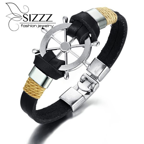 2019 alloy leather steering wheel hand strap black/brown color trendy bracelet wholesale for men
2019 alloy leather steering wheel hand strap black/brown color trendy bracelet wholesale for men