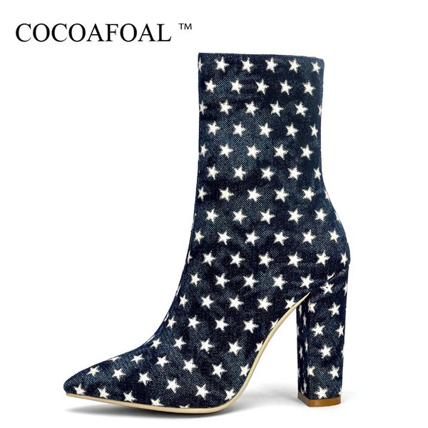 cocoafoal women hooks laarzen denim blue herfst winter woman 12 cm high hook shoes fashion punctual toe, Black
cocoafoal women hooks laarzen denim blue herfst winter woman 12 cm high hook shoes fashion punctual toe, Black