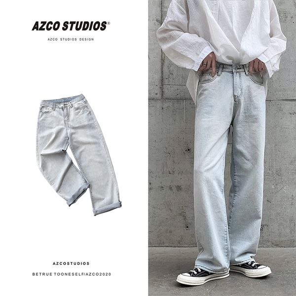 straight jeans men's fashion washed solid color retro casual jeans pants men streetwear wild loose hip hop denim trousers mens, Blue
straight jeans men's fashion washed solid color retro casual jeans pants men streetwear wild loose hip hop denim trousers mens, Blue