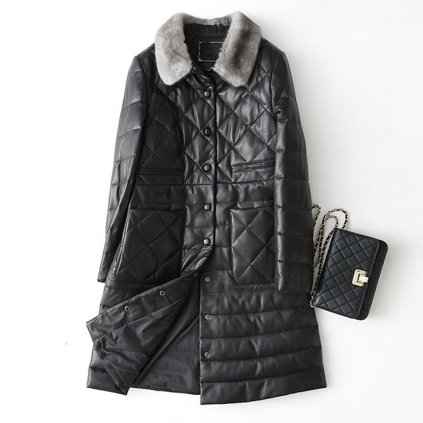 real 2020 sheepskin coat for women genuine leather jacket long winter women's down jackets collar 27290 wyq1195 's s, Black
real 2020 sheepskin coat for women genuine leather jacket long winter women's down jackets collar 27290 wyq1195 's s, Black