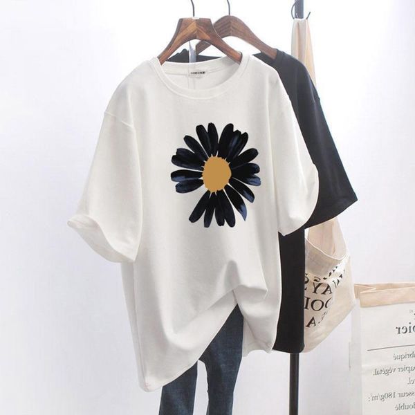 women's t-shirt plus size 5xl daisies printed women summer korean janpan tee 2021 students preppy casual oversized loose t-shirts, White
women's t-shirt plus size 5xl daisies printed women summer korean janpan tee 2021 students preppy casual oversized loose t-shirts, White