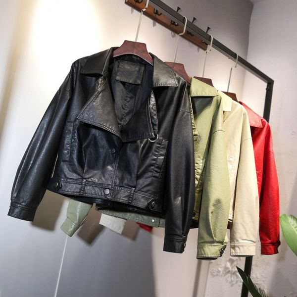 autumn winter womens pu leather jacket moto & biker female faux leather outwear slim single breasted coats ds50806, Black
autumn winter womens pu leather jacket moto & biker female faux leather outwear slim single breasted coats ds50806, Black