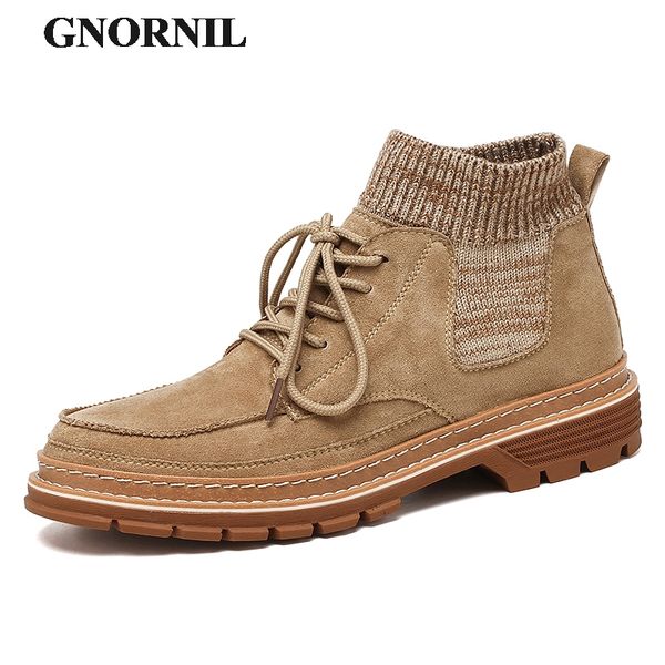 gnorni brand men boots spring winter soft lace up sock boots 2019 male sport casual shoes size 38-44, Black
gnorni brand men boots spring winter soft lace up sock boots 2019 male sport casual shoes size 38-44, Black