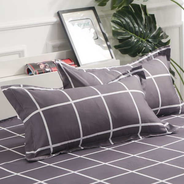 funbaky 1pair simple black lattice pillowcase for lovers 48*74cm women and men's home bed decor pillow case
funbaky 1pair simple black lattice pillowcase for lovers 48*74cm women and men's home bed decor pillow case