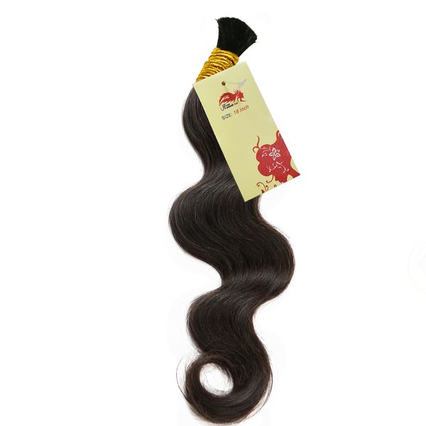 Image of Micro mini Braiding Bulk Hair Body Wave Human Hair Bulk No Weft 3 pcs/lot 100% Brazilian Hair Extensions