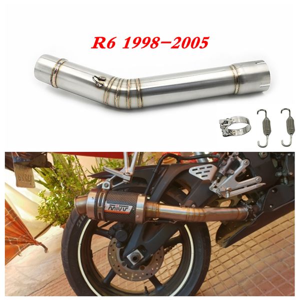 r6 motorcycle exhaust middle pipe for yzf r6 mid pipe link stainless steel exhaust link middle pipes fit for 1998-2005
r6 motorcycle exhaust middle pipe for yzf r6 mid pipe link stainless steel exhaust link middle pipes fit for 1998-2005
