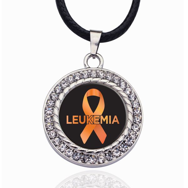 leukemia support circle charm crystal pendant necklaces for women vintage charm choker necklace party jewelry gift, Silver
leukemia support circle charm crystal pendant necklaces for women vintage charm choker necklace party jewelry gift, Silver