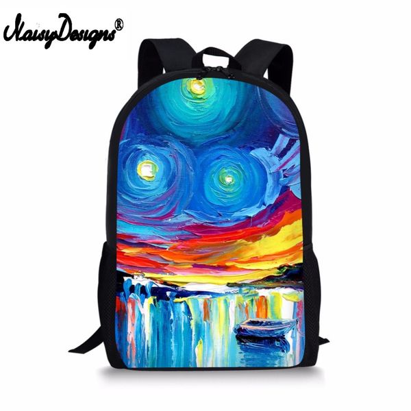 noisydesigns backpacks women famous abstract night moonlight sky painting lady men travel laschool bag drop shipping
noisydesigns backpacks women famous abstract night moonlight sky painting lady men travel laschool bag drop shipping