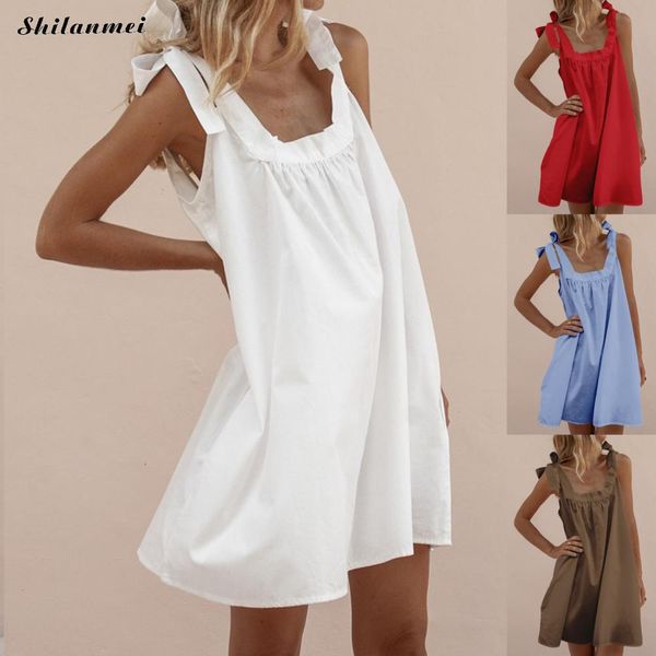 solid string tie beach dress women summer mini dress fashion sleeveless beach sundress cute girls dresses ladies casual style, Blue;gray
solid string tie beach dress women summer mini dress fashion sleeveless beach sundress cute girls dresses ladies casual style, Blue;gray
