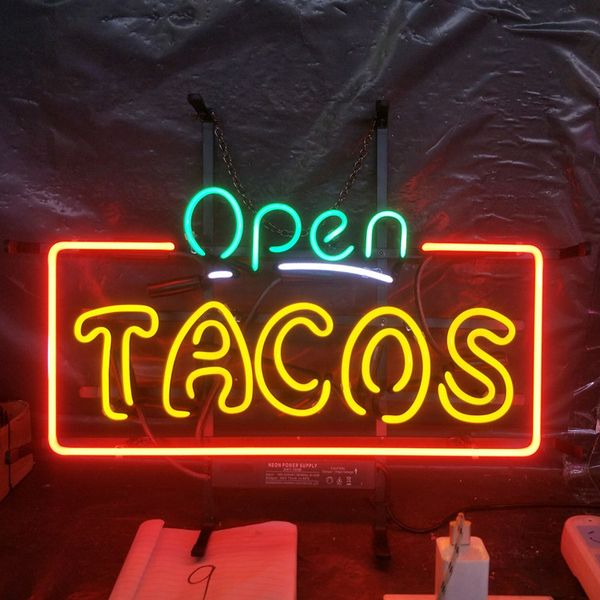 открытый tacos неоновый свет реклама бар развлечения клуб украшения художественный дисплей настоящее стекло неоновая лампа металлический кар
открытый tacos неоновый свет реклама бар развлечения клуб украшения художественный дисплей настоящее стекло неоновая лампа металлический кар