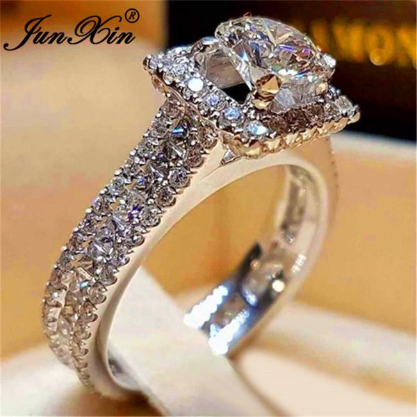 junxin brilliant crystal female engagement rings for women 925 silver filled round white zircon wedding ring bridal jewelry gift, Slivery;golden
junxin brilliant crystal female engagement rings for women 925 silver filled round white zircon wedding ring bridal jewelry gift, Slivery;golden