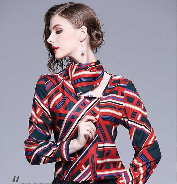 2019 hollow bib collar geometric print red black women blouses beauitful ladies shirts fashion printed top, White
2019 hollow bib collar geometric print red black women blouses beauitful ladies shirts fashion printed top, White