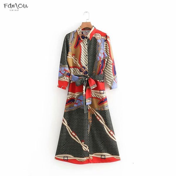 Tied Shirtdress Printing Women Loose Three Quarter Sleeve Bow Vintage Sashes Long Dress Vestidos Party Chic Dresses Ds1165 Clothes
Tied Shirtdress Printing Women Loose Three Quarter Sleeve Bow Vintage Sashes Long Dress Vestidos Party Chic Dresses Ds1165 Clothes