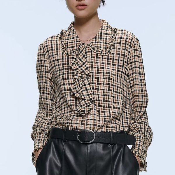 женщины plaid shirt осень 2019 новая мода хаундстут шаблон рубашки блузка современные леди с длинным рукавом, White
женщины plaid shirt осень 2019 новая мода хаундстут шаблон рубашки блузка современные леди с длинным рукавом, White