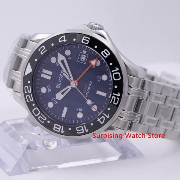 bliger 41mm automatic mechanical mens watch sapphire glass stainless steel bracelet luminous waterproof calendar gmt male watch, Slivery;brown
bliger 41mm automatic mechanical mens watch sapphire glass stainless steel bracelet luminous waterproof calendar gmt male watch, Slivery;brown