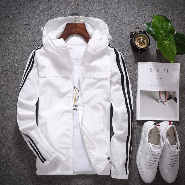 usa size hooded jackets 2019 mens stripe printed long sleeves sun protection coats fashion solid color thin zipper windbreaker, Black;brown
usa size hooded jackets 2019 mens stripe printed long sleeves sun protection coats fashion solid color thin zipper windbreaker, Black;brown