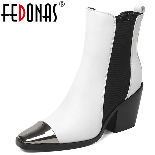 fedonas classic elastic band female boots microfiber leather women ankle boots square heels party shoes woman plus size, Black
fedonas classic elastic band female boots microfiber leather women ankle boots square heels party shoes woman plus size, Black