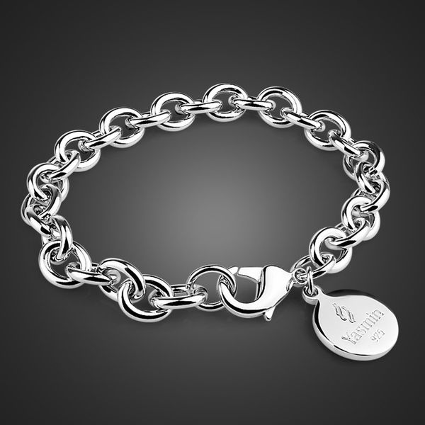 lady 925 sterling silver bracelet,twisted singapore chain,ms fashion popular silver jewelry,length 20cm chain a birthday present, Black
lady 925 sterling silver bracelet,twisted singapore chain,ms fashion popular silver jewelry,length 20cm chain a birthday present, Black