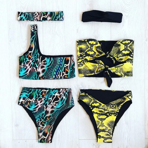 bikini 2019 swimwear women two piece swimwear snakeskin print bikini set single shoulder bra beachwear bathing suit mujer
bikini 2019 swimwear women two piece swimwear snakeskin print bikini set single shoulder bra beachwear bathing suit mujer