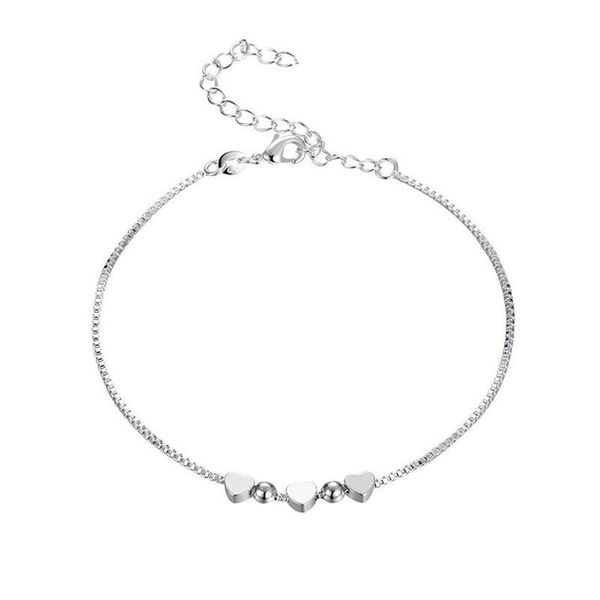 925 sterling silver chain & link bracelets women's heart charm bracelet fashion jewelry accessories, Black
925 sterling silver chain & link bracelets women's heart charm bracelet fashion jewelry accessories, Black