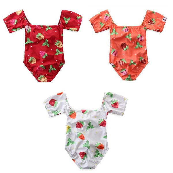 children's swimwear 1-6y summer toddler baby girls one piece bikini fruit print off shoulder short sleeve 3 colors children bathing sui
children's swimwear 1-6y summer toddler baby girls one piece bikini fruit print off shoulder short sleeve 3 colors children bathing sui