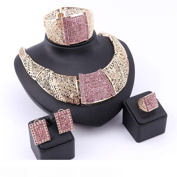 nigerian dubai fine color gold silver plated crystal necklace earrings ring bracelet bridal jewelry sets for women wedding party, Slivery;golden
nigerian dubai fine color gold silver plated crystal necklace earrings ring bracelet bridal jewelry sets for women wedding party, Slivery;golden