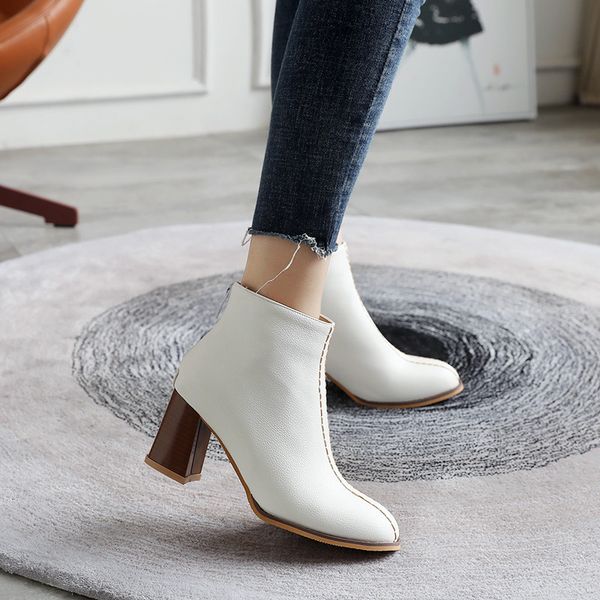 ymechic womens white black block high heels ankle ridding boots female plus size pu autumn lady's 2018 sewing office shoes
ymechic womens white black block high heels ankle ridding boots female plus size pu autumn lady's 2018 sewing office shoes