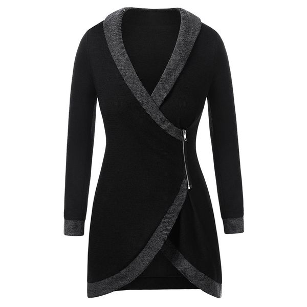 kenancy plus size shawl collar contrast trim cardigan women sweaters fall spring casual long sleeves pull femme ladies sweater, White;black
kenancy plus size shawl collar contrast trim cardigan women sweaters fall spring casual long sleeves pull femme ladies sweater, White;black