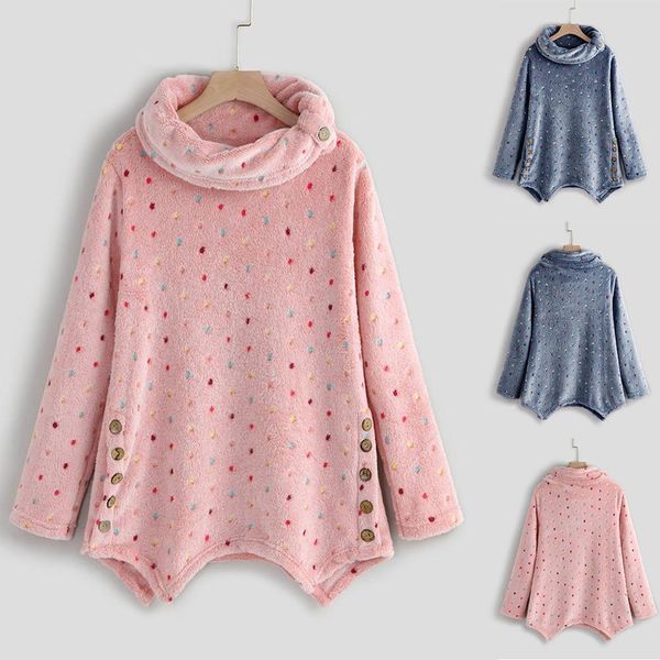 5xl plus size fleece blouse for women long sleeve polka dot printed plus size hoodie winter warm fleece blouse #15, White
5xl plus size fleece blouse for women long sleeve polka dot printed plus size hoodie winter warm fleece blouse #15, White