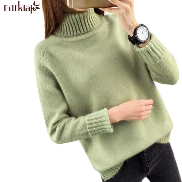 fdfklak women turtleneck winter sweater women 2019 long sleeve knitted sweaters and pullovers female jumper tricot, White;black
fdfklak women turtleneck winter sweater women 2019 long sleeve knitted sweaters and pullovers female jumper tricot, White;black