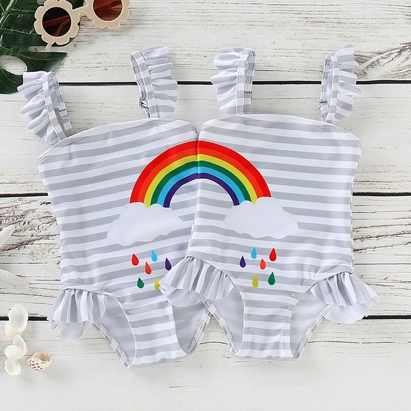 summer baby girls swimwear for child kids cute ruffle striped left right rainbow print one piece swimsuit sisters swimwear, Black
summer baby girls swimwear for child kids cute ruffle striped left right rainbow print one piece swimsuit sisters swimwear, Black