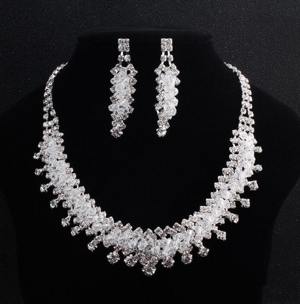 2020 romantic crystal 2 pieces bridal jewelry 1 set wedding necklace earring for brides jewellery bridal accessorides birthday party, White
2020 romantic crystal 2 pieces bridal jewelry 1 set wedding necklace earring for brides jewellery bridal accessorides birthday party, White