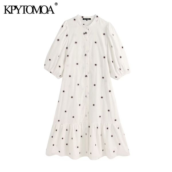 kpytomoa women 2020 chic fashion embroidery midi dress vintage o neck short puff sleeve female dresses vestidos mujer, White;black
kpytomoa women 2020 chic fashion embroidery midi dress vintage o neck short puff sleeve female dresses vestidos mujer, White;black