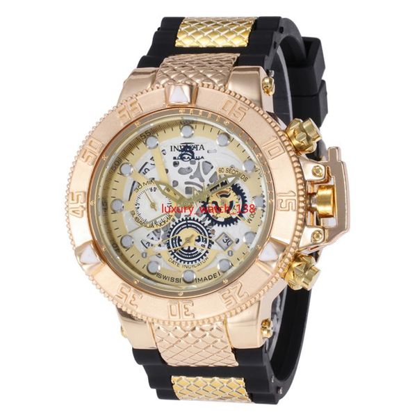 3a invicta 52mm quartz watches all pointers work full function rubber band stainless steel dial sports watch brand wristwatch, Slivery;brown
3a invicta 52mm quartz watches all pointers work full function rubber band stainless steel dial sports watch brand wristwatch, Slivery;brown