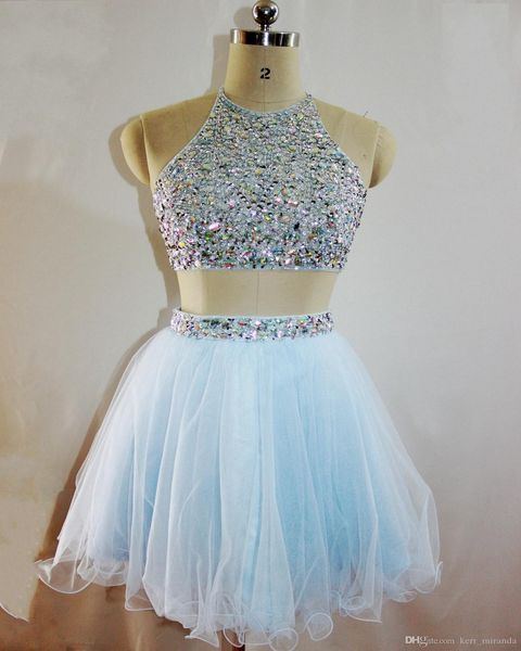 sky blue a line cocktail party dress two pieces high neck beaded backless prom gowns 2020 short homecoming dress mini club wear, Blue;pink
sky blue a line cocktail party dress two pieces high neck beaded backless prom gowns 2020 short homecoming dress mini club wear, Blue;pink