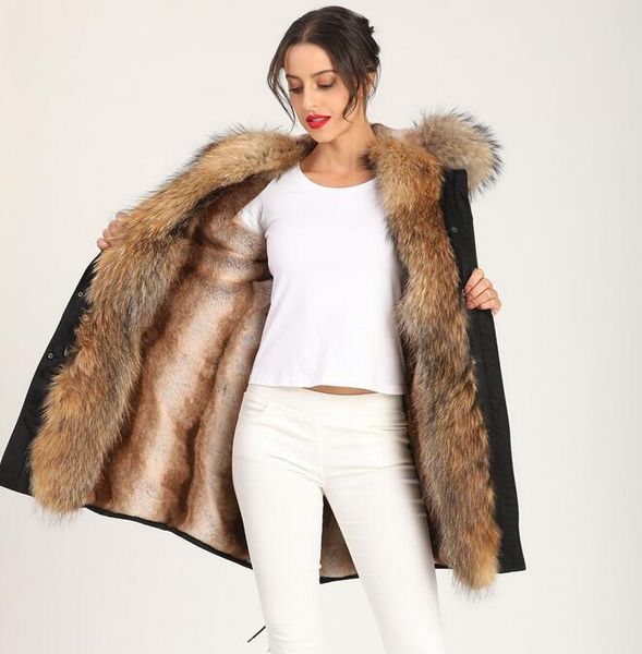 new listing brown threshold raccoon fur trim mukla furs brand women jacket khaki white vertical bar rabbit fur lining black long parkas
new listing brown threshold raccoon fur trim mukla furs brand women jacket khaki white vertical bar rabbit fur lining black long parkas