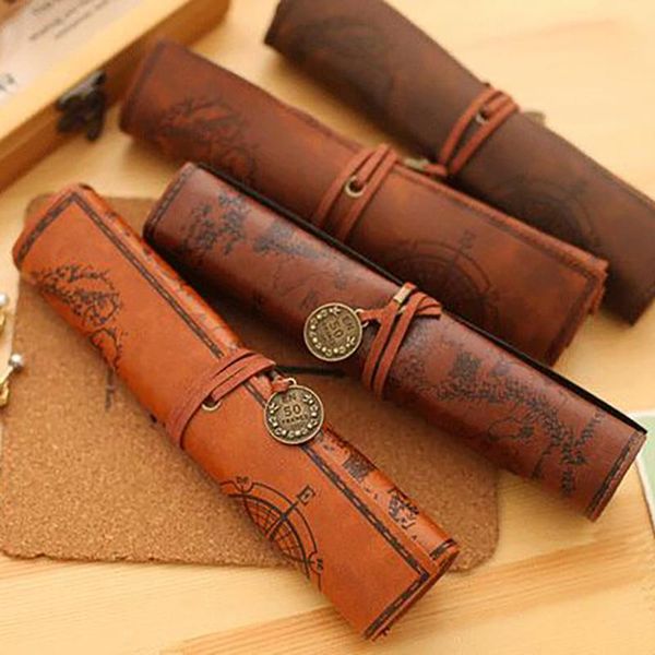 antique nautical treasure map stationery wholesale gift fashion roll pencil case big capacity pencil bag soft leather pen boxes
antique nautical treasure map stationery wholesale gift fashion roll pencil case big capacity pencil bag soft leather pen boxes