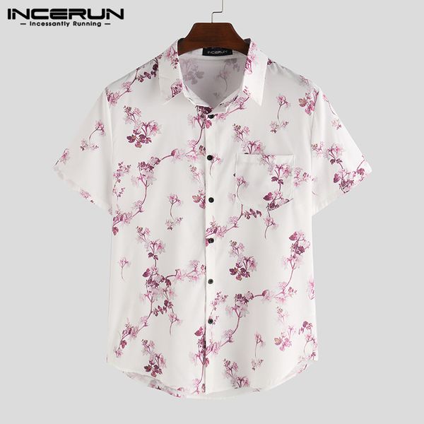incerun floral printed shirt men casual summer short sleeve slim blouse lapel high street pockets vacation hawaiian shirts men, White;black
incerun floral printed shirt men casual summer short sleeve slim blouse lapel high street pockets vacation hawaiian shirts men, White;black
