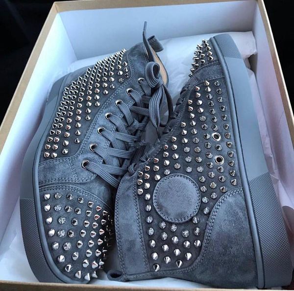 2020 new high men's red bottom spikes sneakers brand designer mesh breathable mesh louisflats fashion trendy casual walking sale, Black
2020 new high men's red bottom spikes sneakers brand designer mesh breathable mesh louisflats fashion trendy casual walking sale, Black