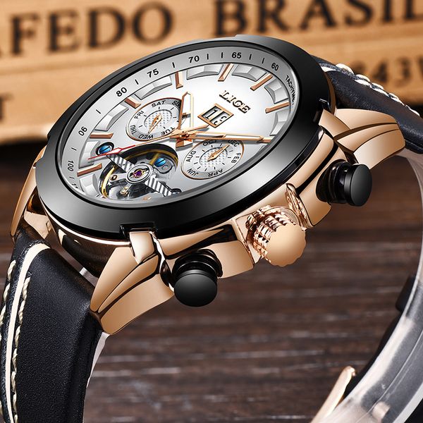 lige men watches barnd luxury automatic mechanical watch male leather waterproof sport watch men business clock, Slivery;brown
lige men watches barnd luxury automatic mechanical watch male leather waterproof sport watch men business clock, Slivery;brown