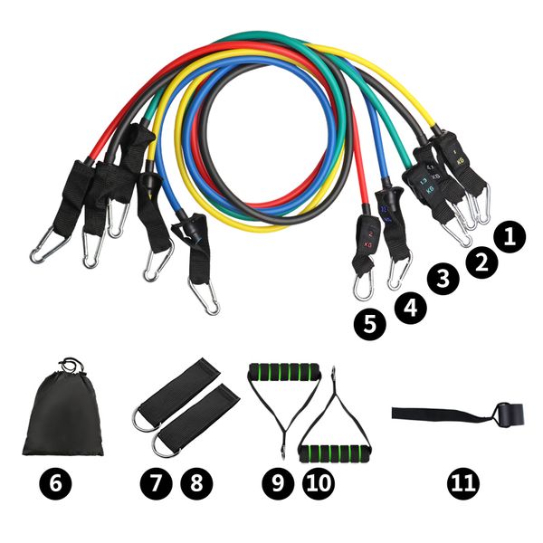11pcs/set fitness resistance bands tubes yoga pull rope sport fitness gum workout exercise bands gym sport rubber expander
11pcs/set fitness resistance bands tubes yoga pull rope sport fitness gum workout exercise bands gym sport rubber expander