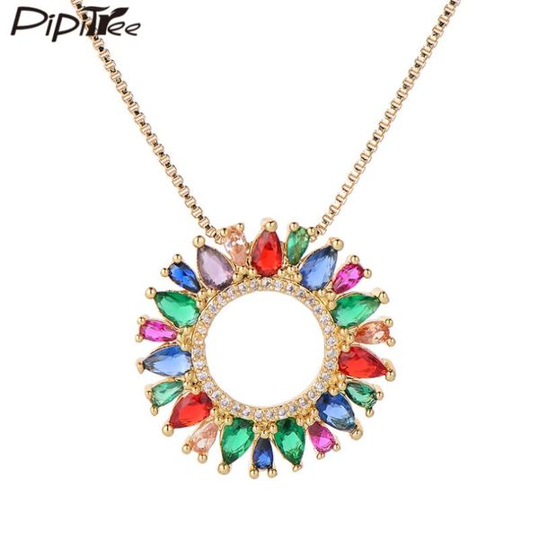 pendant necklaces pipitree beautiful multicolor cubic zirconia crystal flower necklace femme round circle women for wedding party, Silver
pendant necklaces pipitree beautiful multicolor cubic zirconia crystal flower necklace femme round circle women for wedding party, Silver