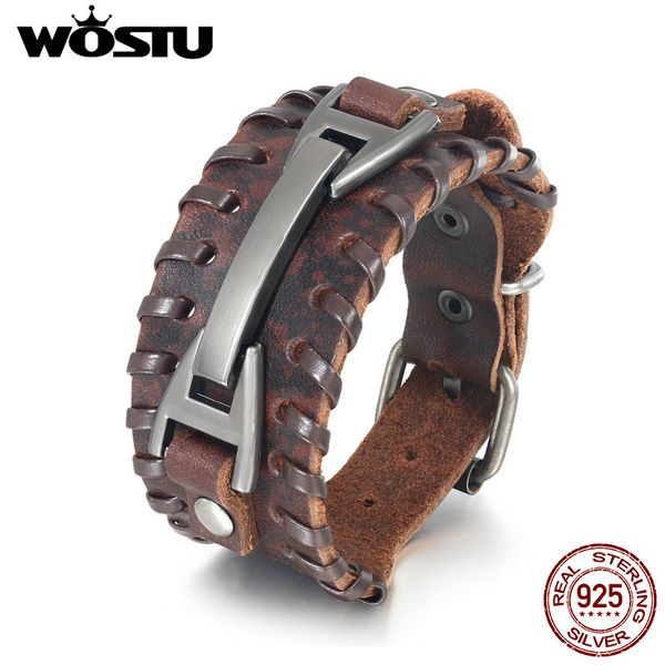 100% genuine leather bracelet wrap vintage punk brown cuff wide bangles for men women jewelry gift xcj0339, Golden;silver
100% genuine leather bracelet wrap vintage punk brown cuff wide bangles for men women jewelry gift xcj0339, Golden;silver