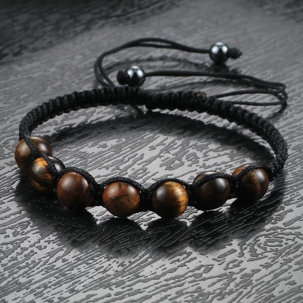 tiger eye stone braid bracelet black brown rope hand woven bracelet copper beaded adjustable men friend charm jwelry gift
tiger eye stone braid bracelet black brown rope hand woven bracelet copper beaded adjustable men friend charm jwelry gift