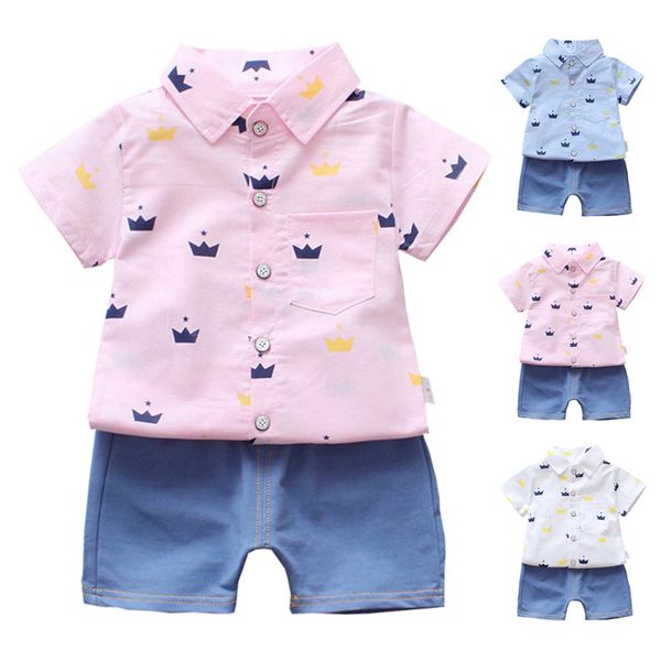 summer baby boys crown print pattern blouse shirt+denim shorts set casual short sleeve outfits sets, White
summer baby boys crown print pattern blouse shirt+denim shorts set casual short sleeve outfits sets, White